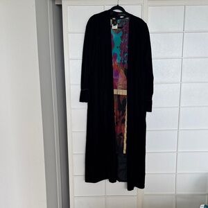 Scott McClintock Black Velvet Maxi Coat